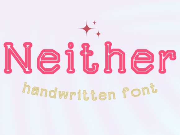 Neither: A Whimsical Display Font for Creative Designs