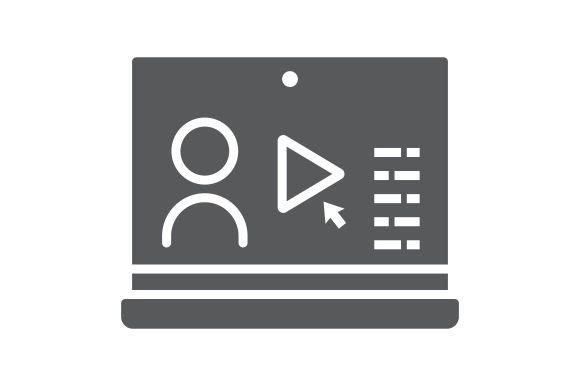 Understanding the Live Webinar Glyph Icon for Digital Education